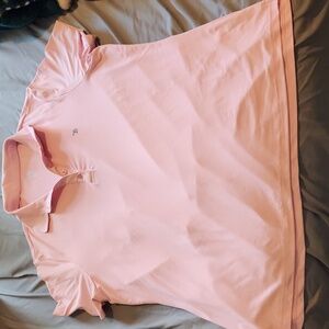 TBMPOY Women's Golf Polo T Lightweight Moisture Wicking Short Sleeve in pink XL